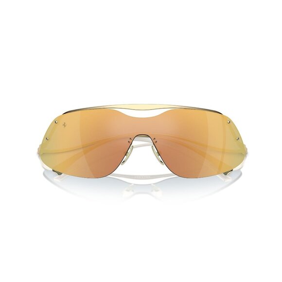 New FERRARI SCUDERIA Gold Semi Rimless Shield FH1007 106/2 Sunglasses Women - Picture 5 of 6